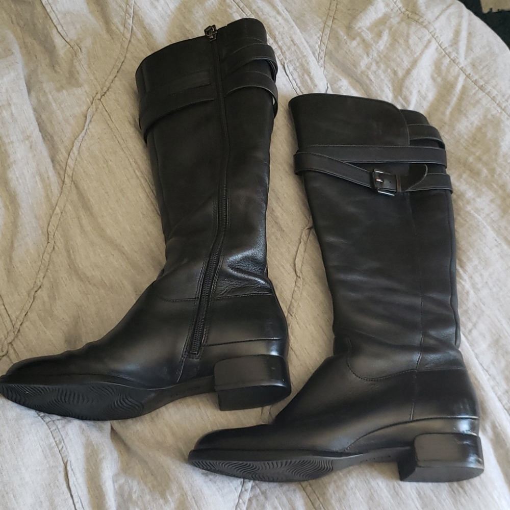 ECCO Black Knee-High Boots Size 37